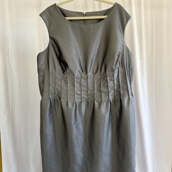 Calvin Klein Women's Plus 22W Silver Cinched Waist Dress - Picture 7 of 7